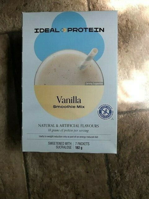 Ideal Protein Vanilla Smoothie Drink Mix 7 Packets 18 G Protein
