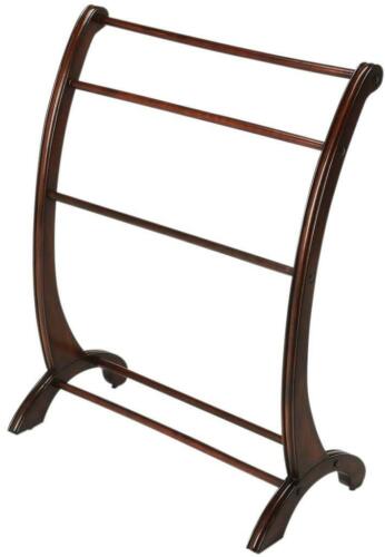 Blanket Stand Transitional Arched Side Supports Plantation Cherry Dis