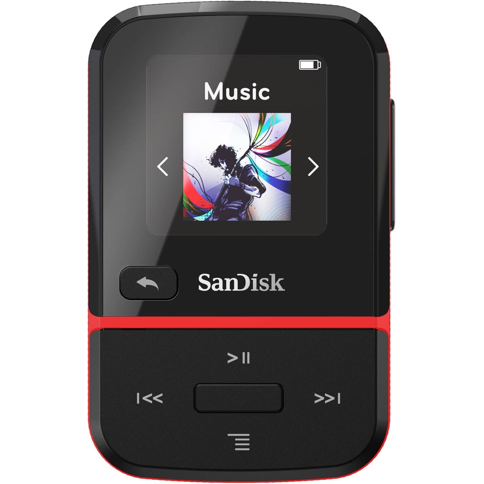 Sandisk Clip Sport Go 32gb Wearable Mp3 Player Red Sdmx30 32g E46r-uk