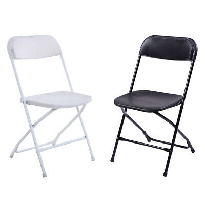 5/10pack Commercial Wedding Quality Stackable Plastic Folding Chairs White/black