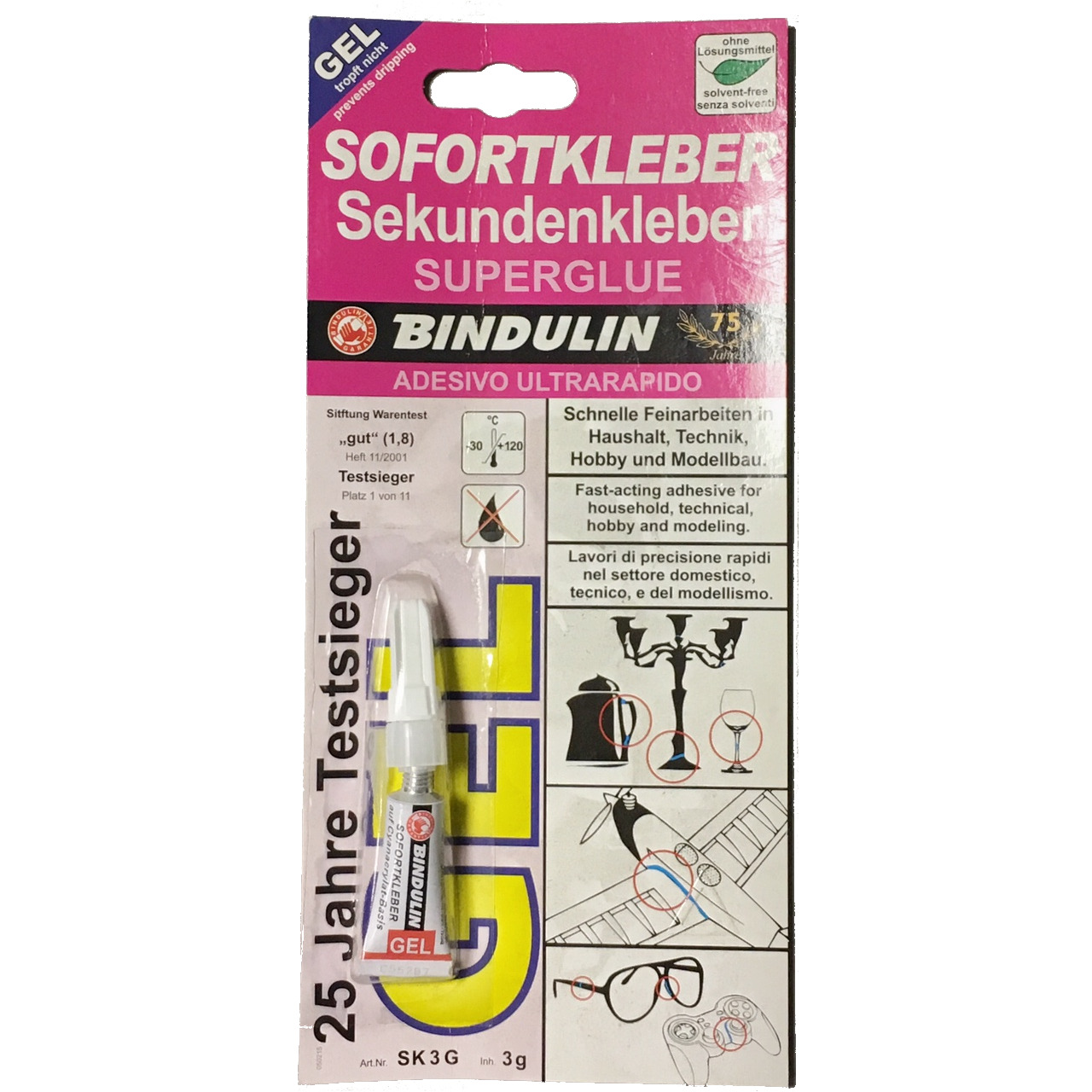 Bindulin Sk3gel - Sofort Glue Games Workshop - 0.1oz