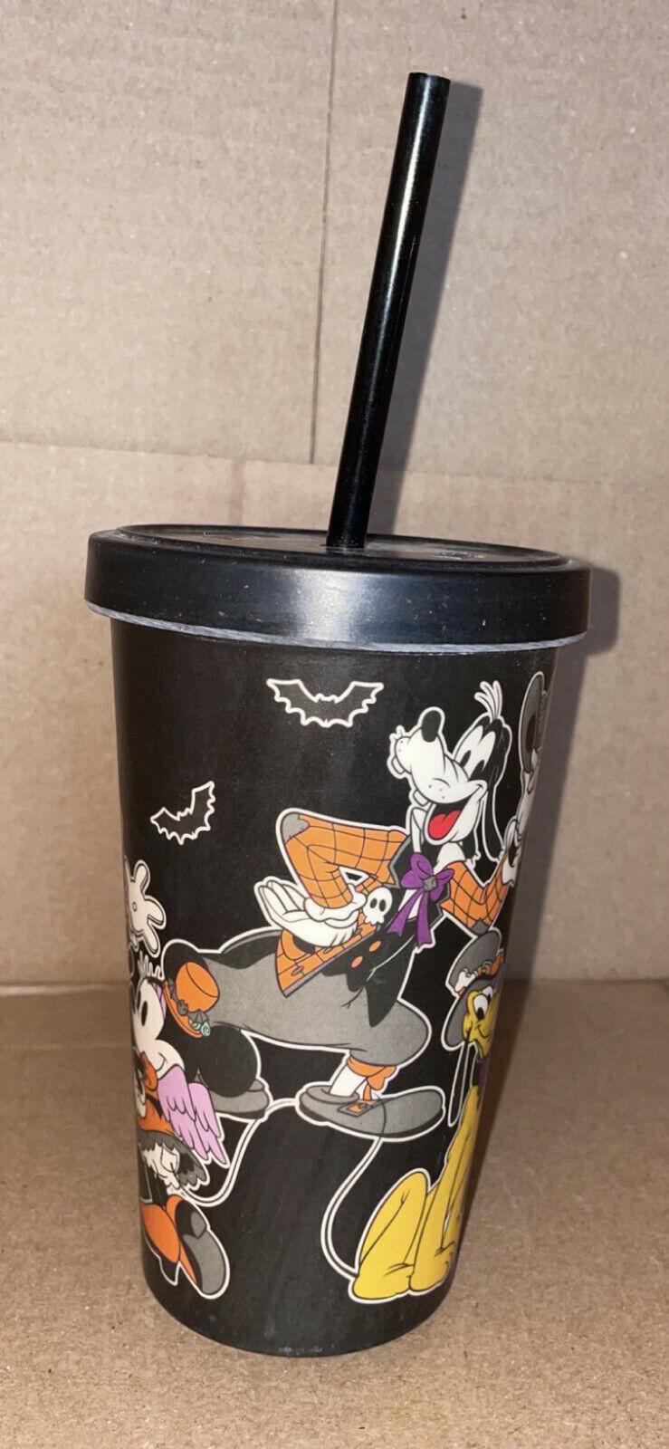 Disney Mickey Mouse Halloween Bamboo Fibre Straw Cup Tumbler New