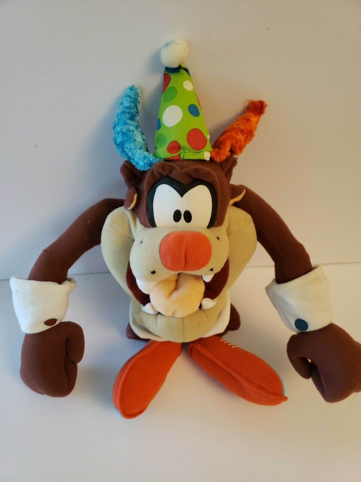 Rare Looney Tunes Taz Plush Birthday Clown 2007 Nanco Tasmanian Devil