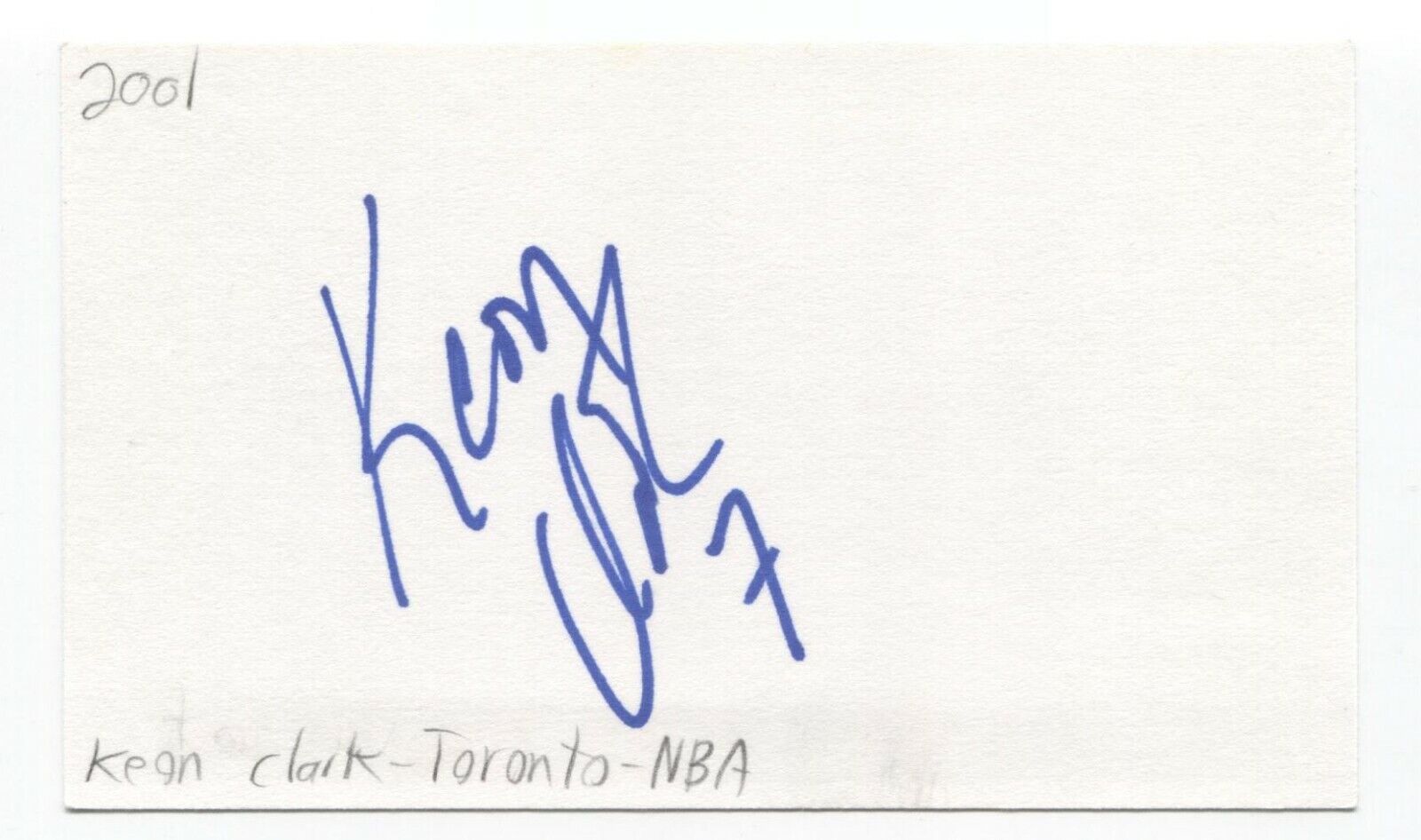 Keon Clark Signed 3x5 Index Card Autographed Signature Basketball Denver Nuggets