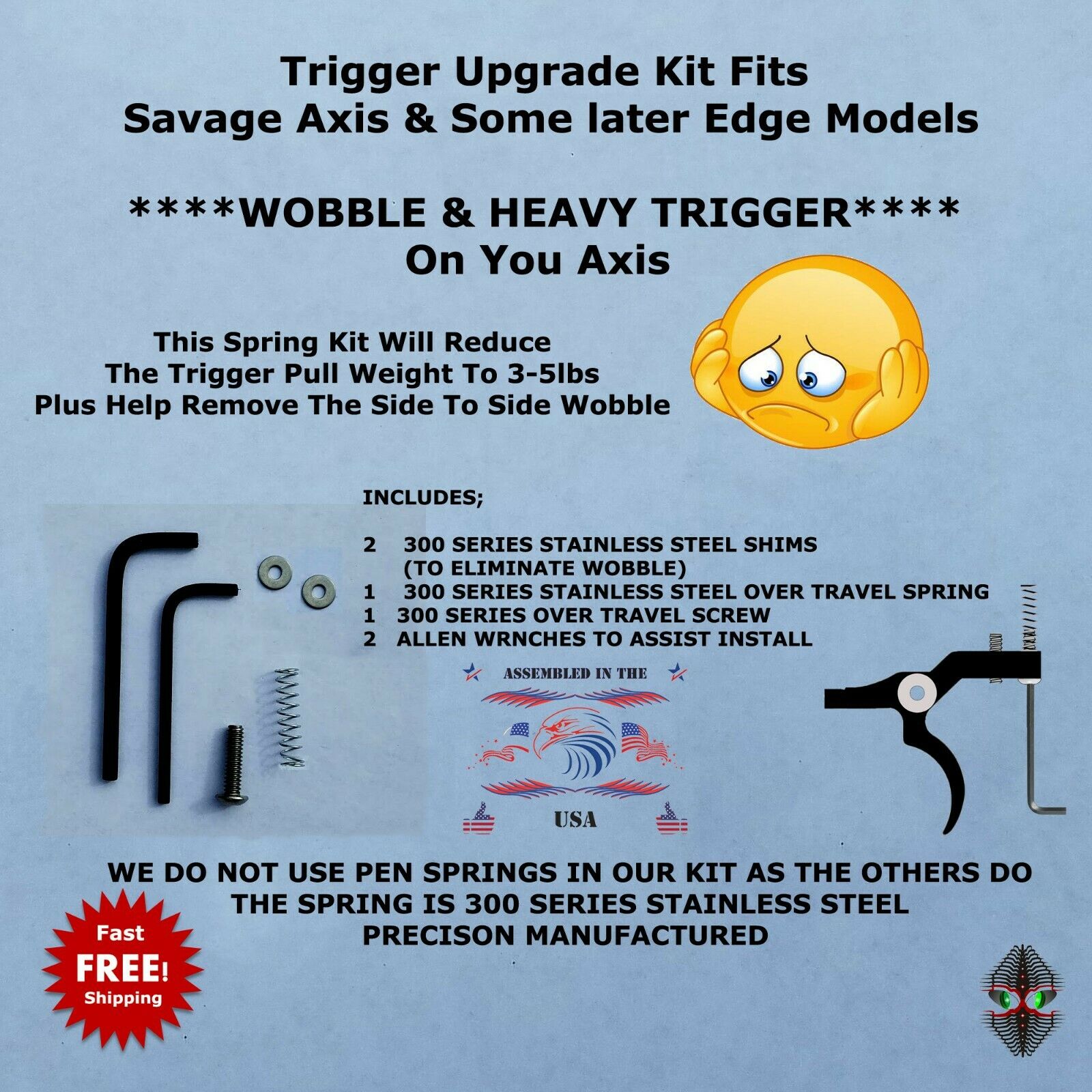 Savage Axis Trigger Upgrade Kit With Shims