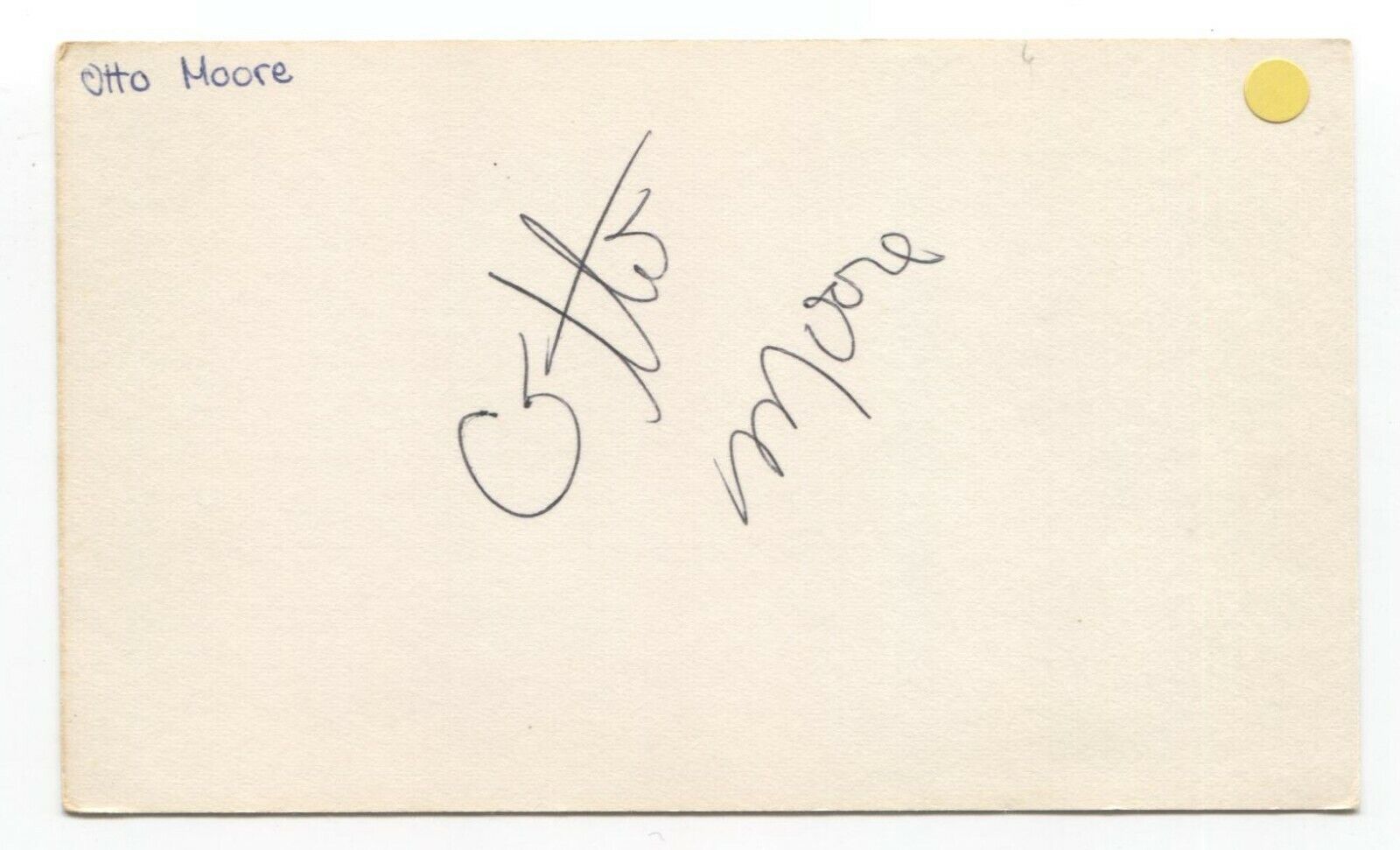 Otto Moore Signed 3x5 Index Card Autographed Signature Nba Basketball