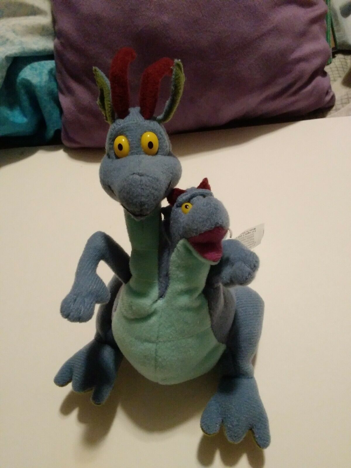 1998 Quest For Camelot Beenie Plush Smuckers Toppings 2 Headed Dragon