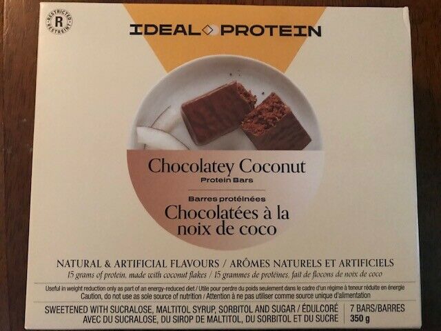 Ideal Protein Chocolatey Coconut Bars 7 Bars 15g Protein Per Bar