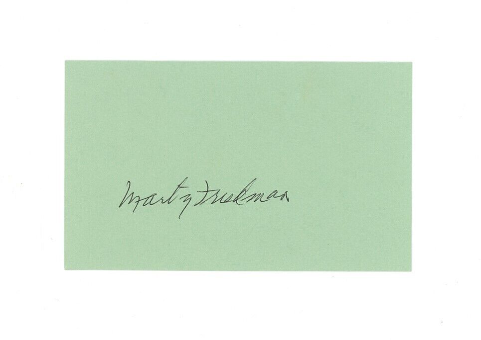 Marty Friedman Signed Index Card Basketball Hof