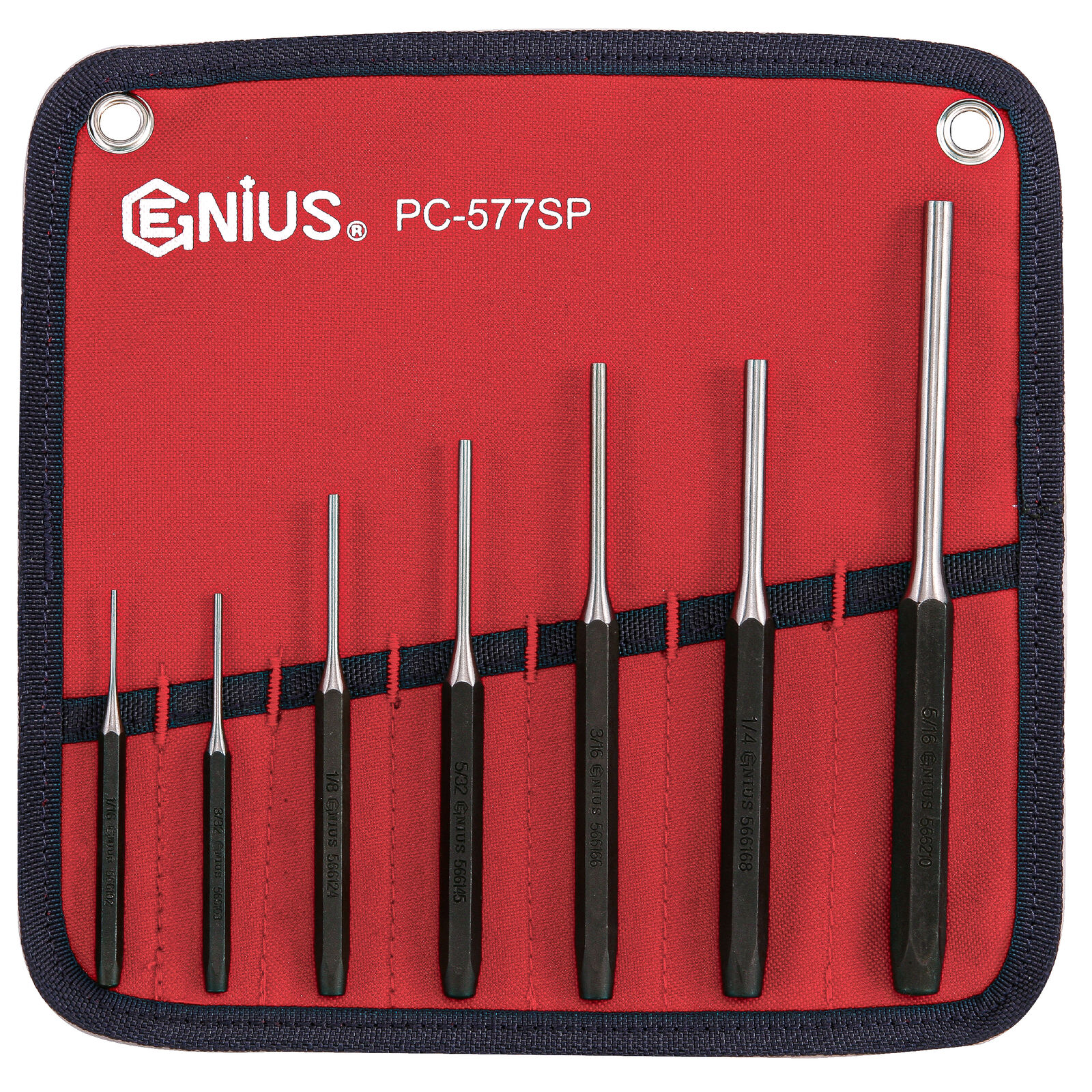 Genius Tools 7 Piece Sae Pin Punch Set - Pc-577sp
