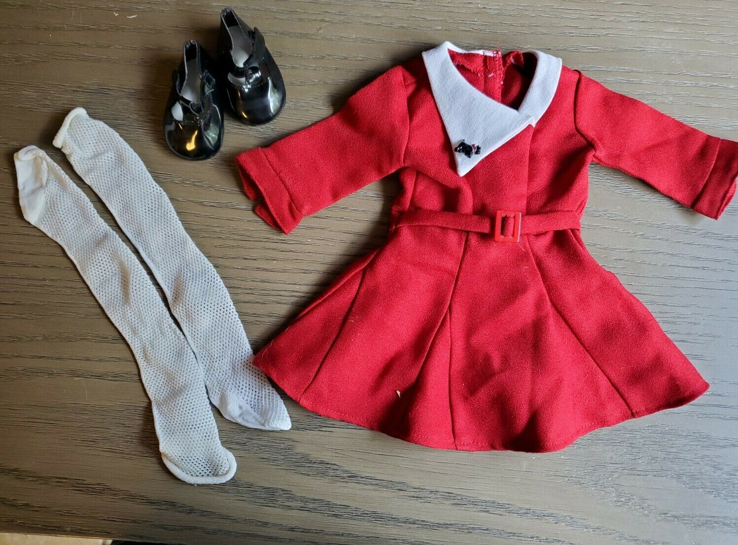 American Girl Doll Kit Red Holiday Christmas Dress With Scottie Dog See Pics