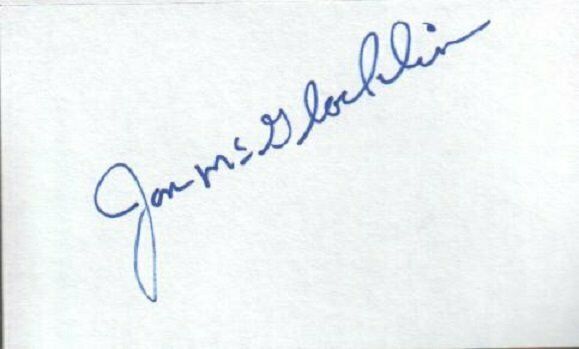 Jon P. Mcglocklin Autographed Index Card Cincinnati Royals Basketball Player