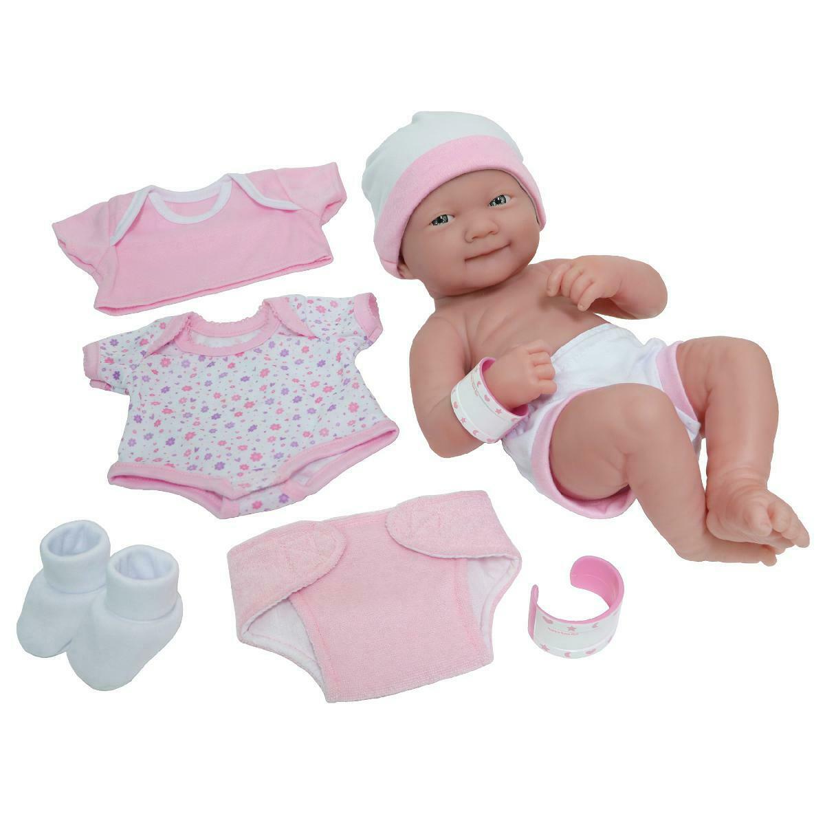 Jc Toys 18543_a La Newborn 14" Baby Doll 8pc - Pink
