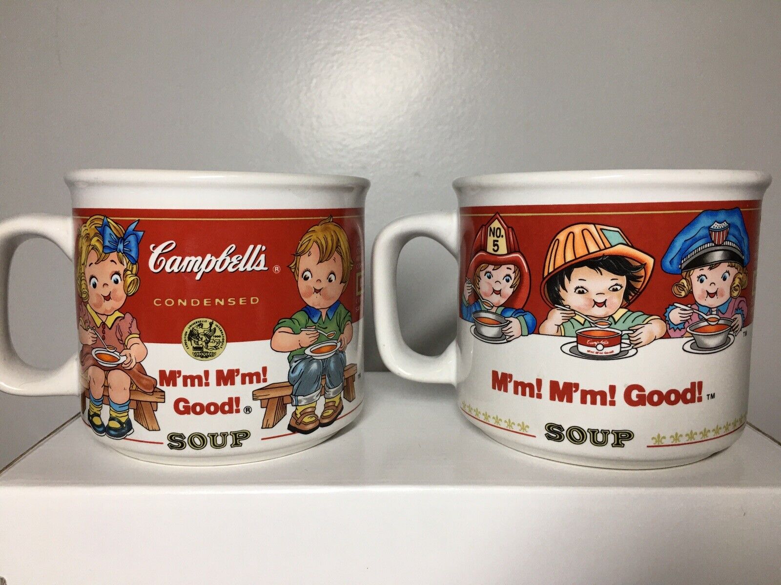 Campbell’s 1997 Vintage Soup Mugs With Handles By Westwood Set Of 2 Mugs