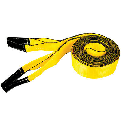 Erickson 59705 4"x30ft 20,000 Lb Tow Strap Yel W/ Blk Wear Material In Loops