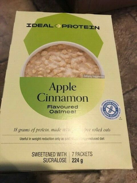Ideal Protein Apple Cinnamon Oatmeal 7 Packets 18 G Protein
