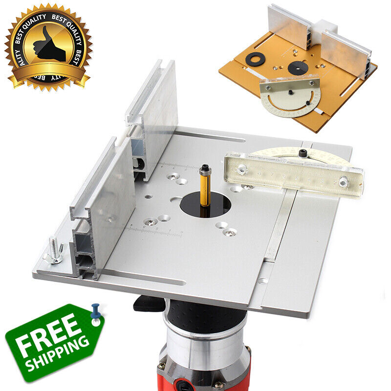 Table Router Plate Insert Woodworking Aluminum Benches Miter Saw Gauge Brackets