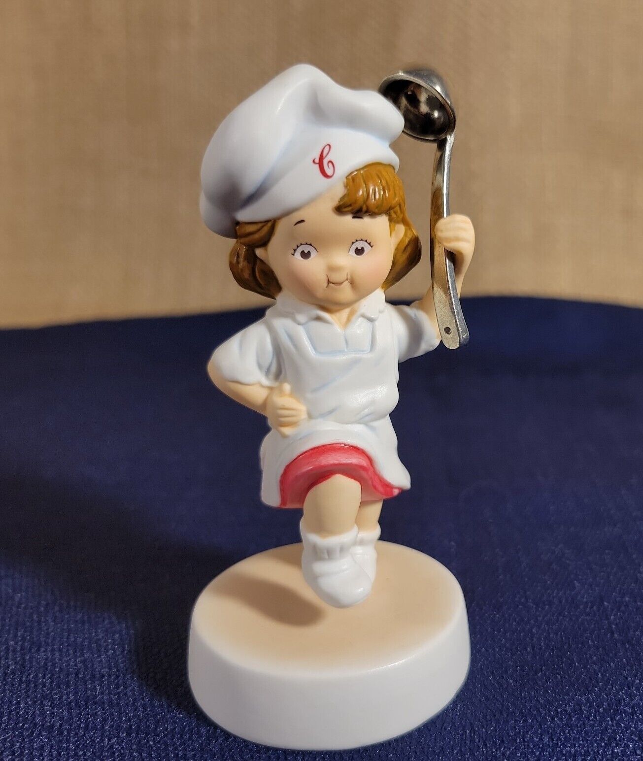 Campbell's Kids ~ 2003 ~ #16477 ~ Girl Porcelain Figurine ~ Nib ~ Chef W/ Spoon