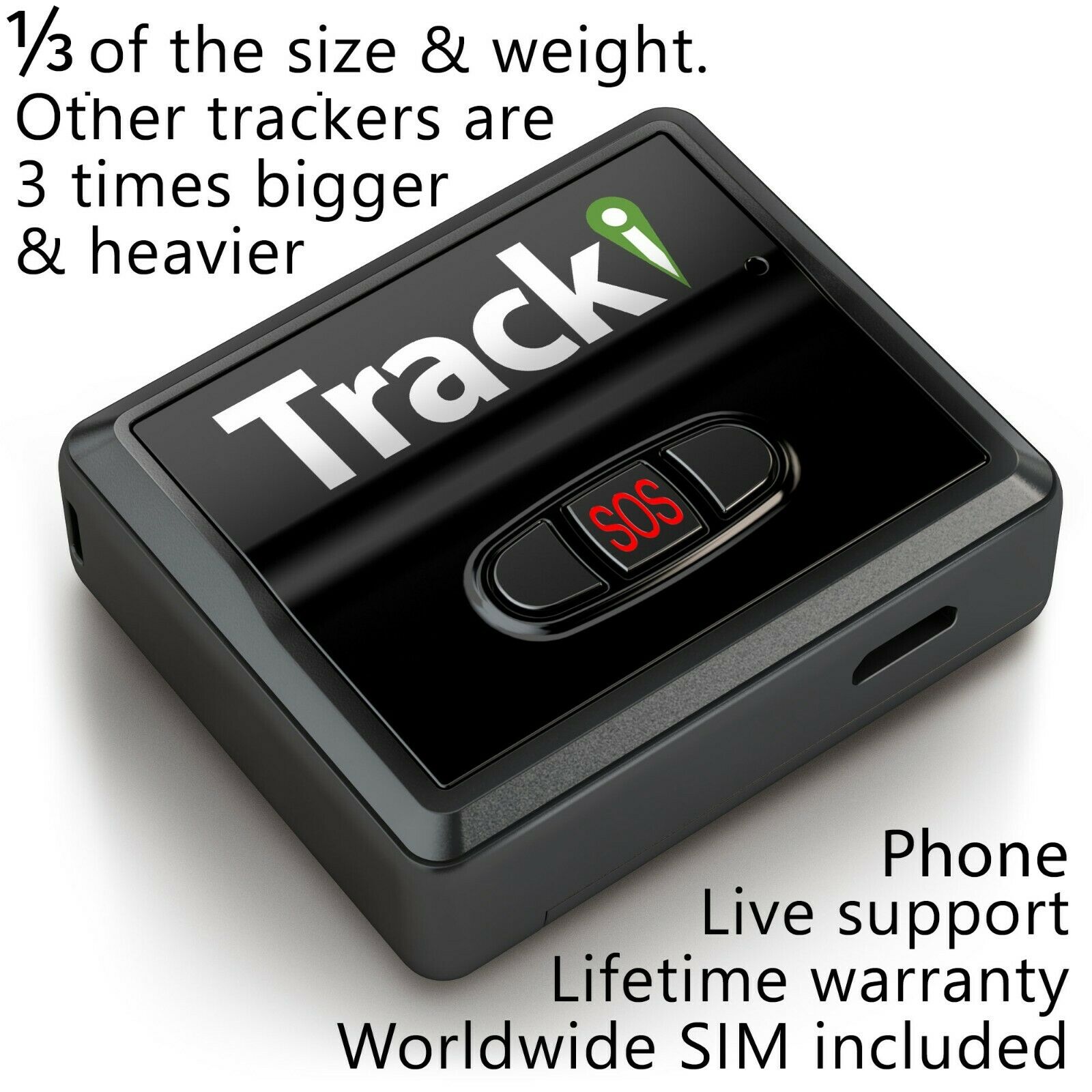 Tracki - Gps Tracker Mini Real Time Hidden Dog Car Vehicles Kids Tracking Device