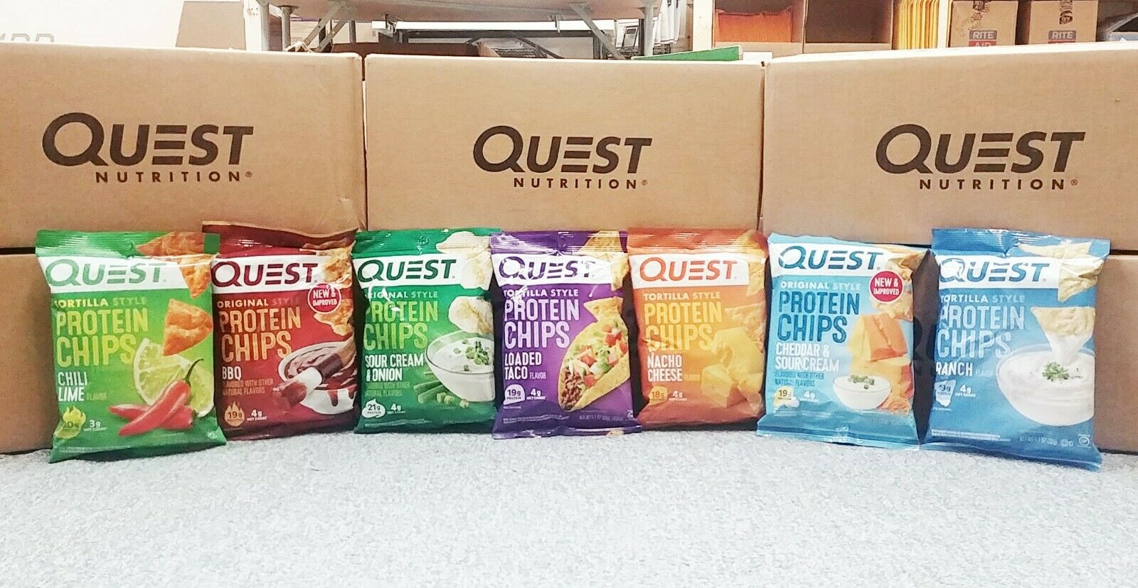 Quest Protein Chips 22g Protein 2g Net Carb - 12 Pack - New 12 Count Package
