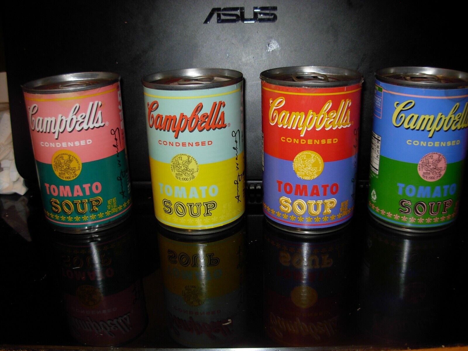 Andy Warhol Campbell's Limited Edition Art Of Soup Tomato Soup Cans (4) Nr