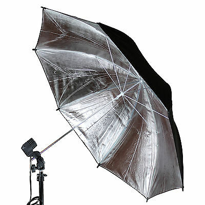 33"/83cm Black Silver Reflector Softbox Umbrella Photo Strobe Flash Light Freesh