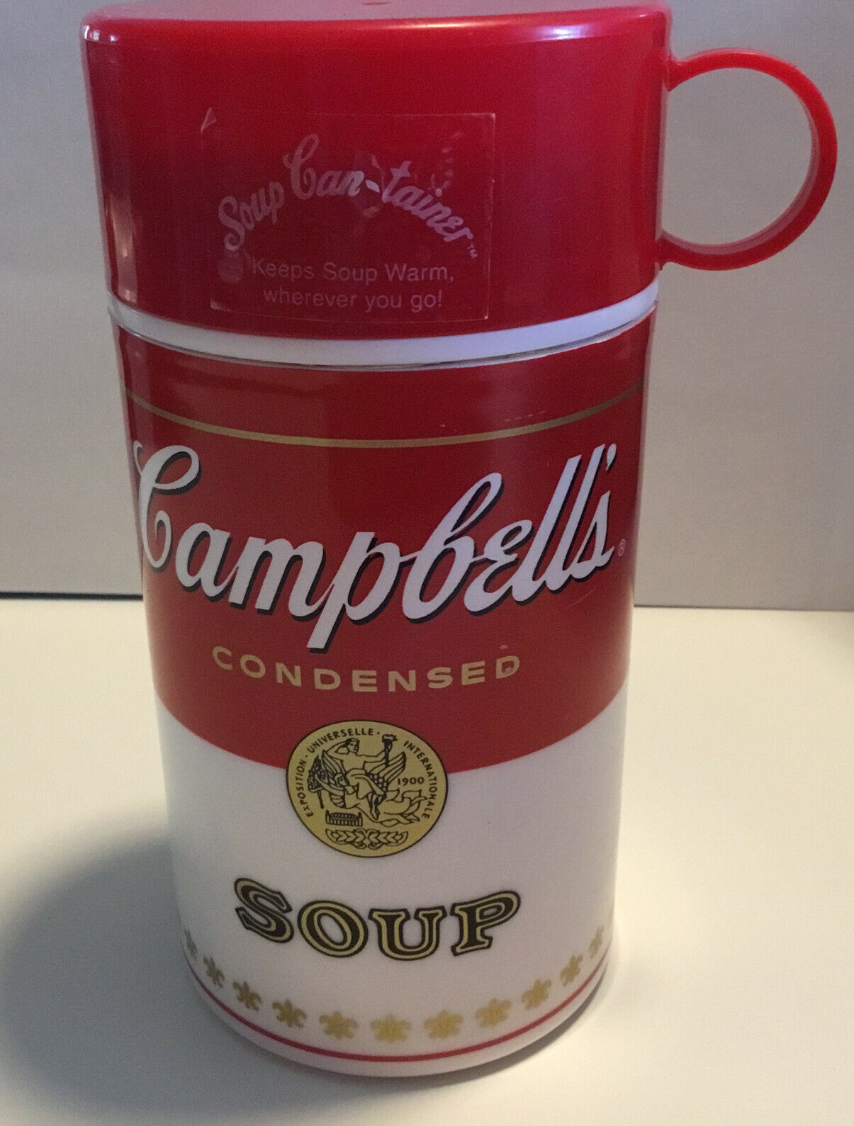 Vintage Campbell Soup Can-tainer Insulated Hot Food Thermos Container 1998