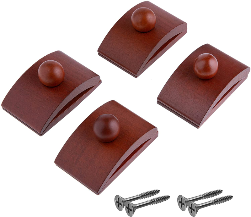 Classy Clamps Wooden Quilt Wall Hangers – 4 Large Clips (dark) And Screws For