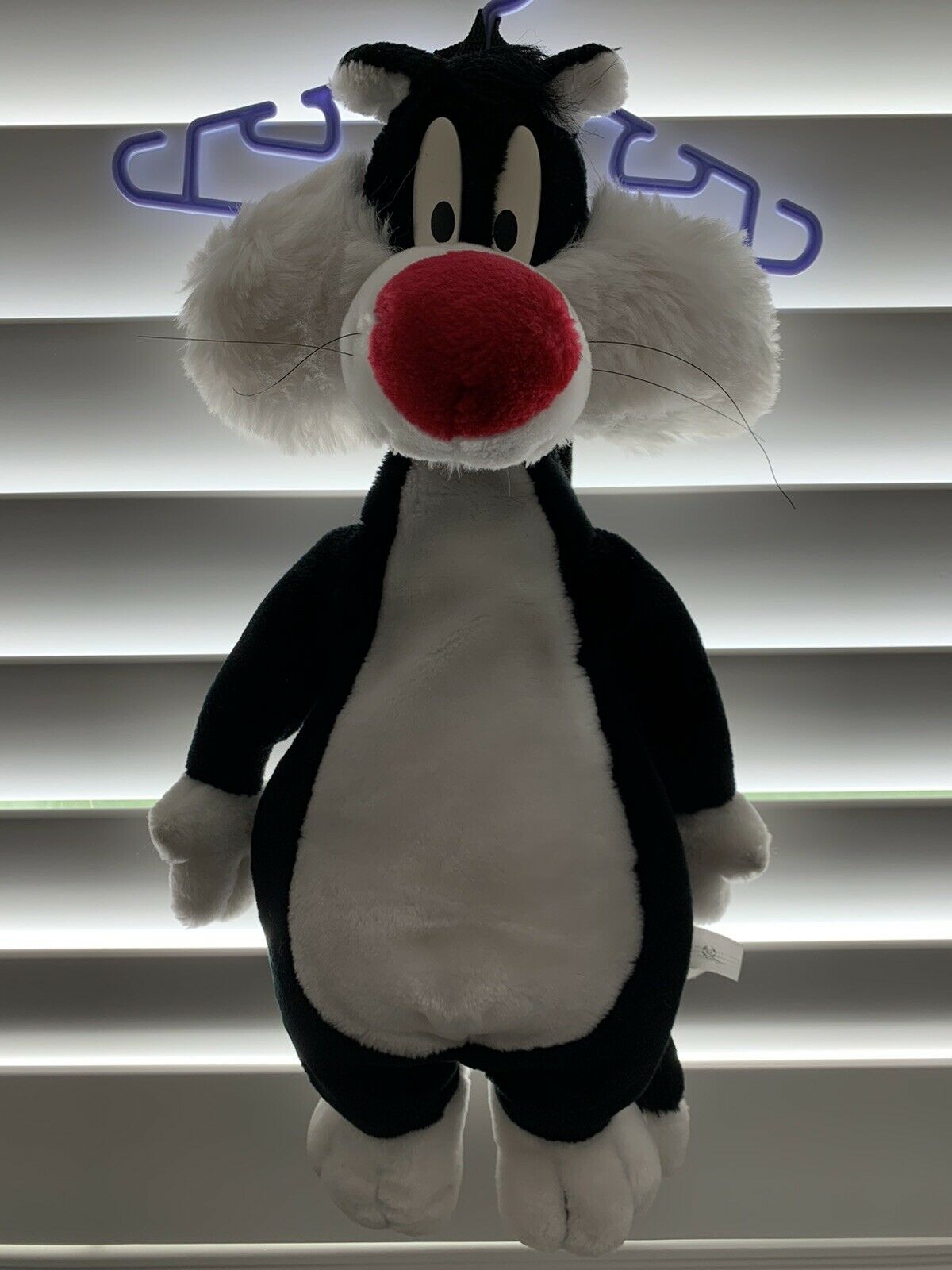 Vintage Looney Tunes Sylvester The Cat Plush Stuffed Animal Backpack Zip