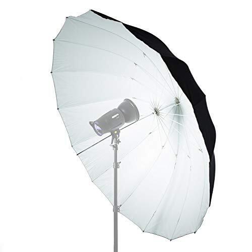 7 Feet Mega Parabolic Reflector Umbrella White/black 75"/185cm Black/white