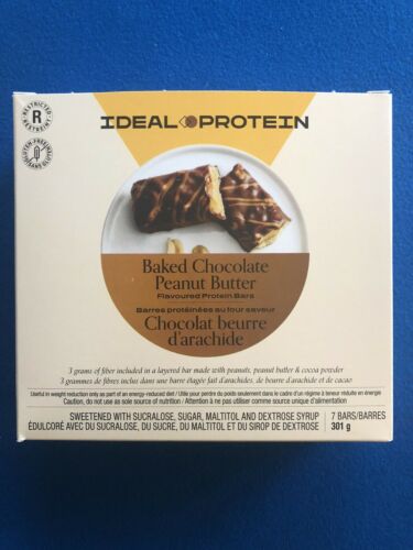 Ideal Protein Baked Chocolate Peanut Butter Protein Bars - 7 Bars - Exp 2/28/22
