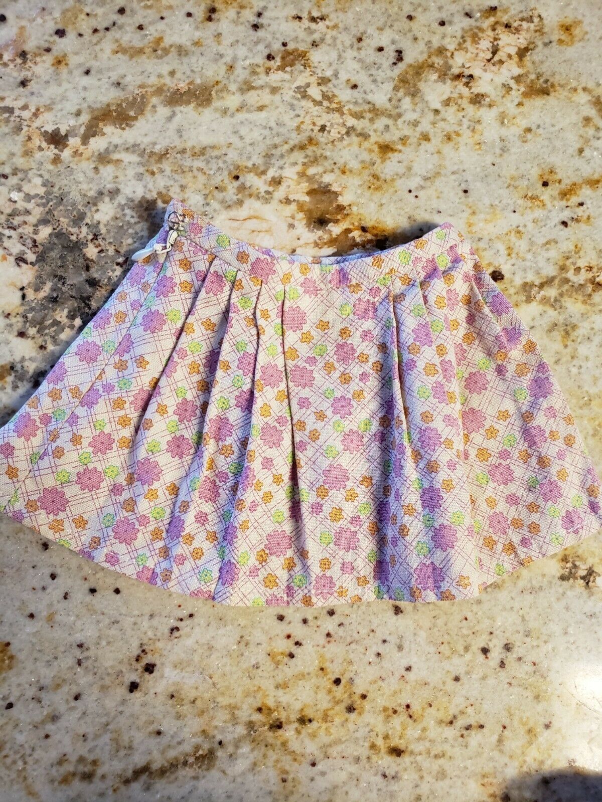 American Girl Doll Kit Meet  Skirt Floral Pleated From Outfit