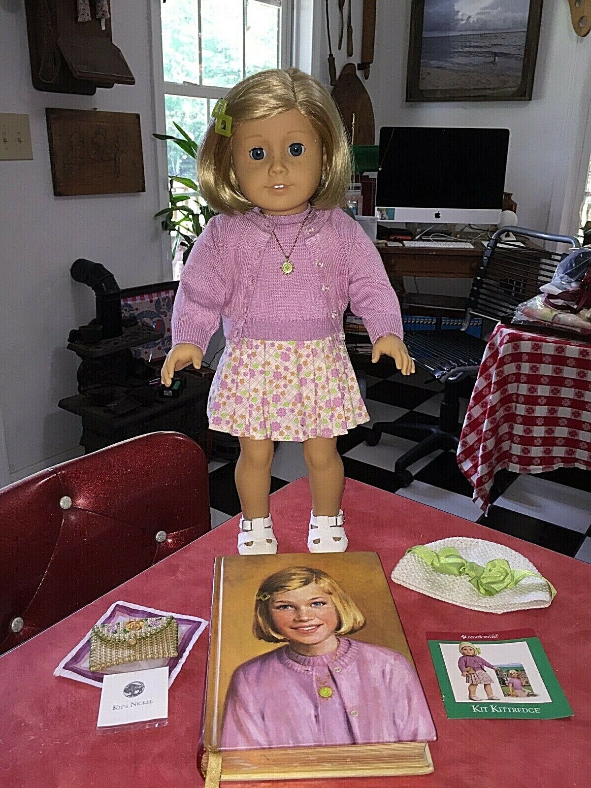 Pleasant Company American Girl Kit Doll In Meet + Accessories Adult Owned Ec