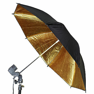 83cm Black Gold 33" Reflector Soft Umbrella Diffuser Photo Flash Lighting Freesh