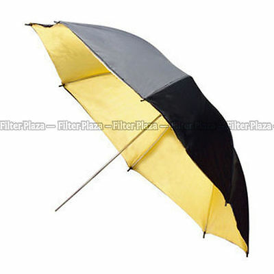 33" Studio Flash Light Reflector Black Gold Umbrella 83