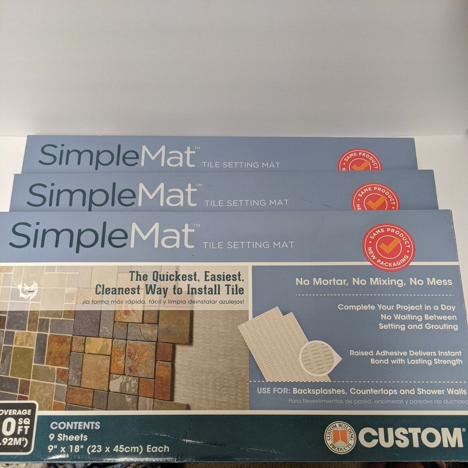 Simplemat 30 Sq. 10sq Ft. Each Box Tile Setting Mat Wall Backsplash Underlayment