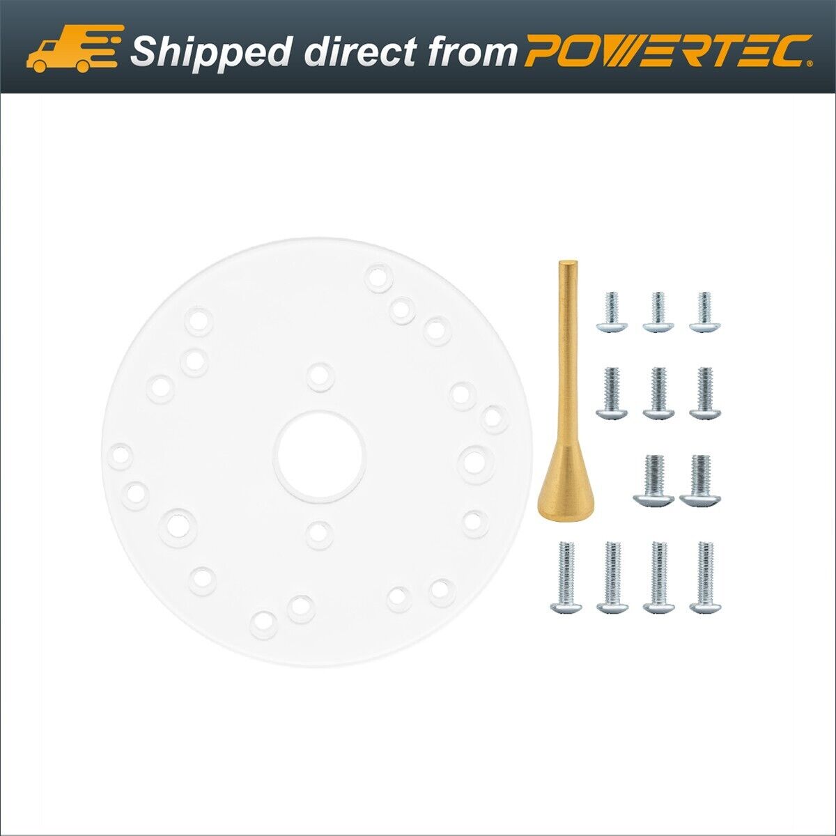 Powertec 6-1/2-inch Universal Router Plate (71022)