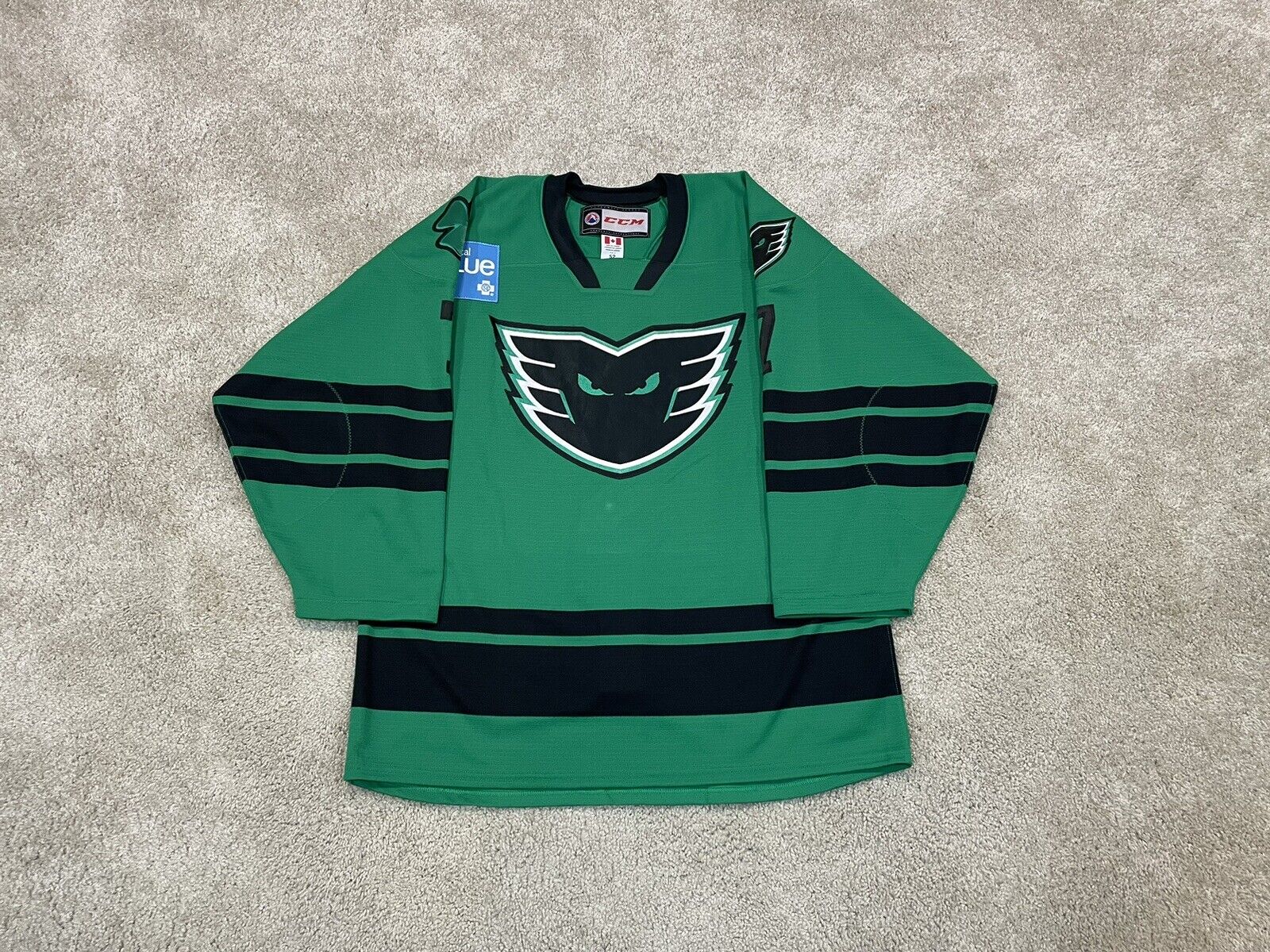 Lehigh Valley Phantoms Game Issued Ahl Ccm St Patrick’s Day Specialty Jersey 52