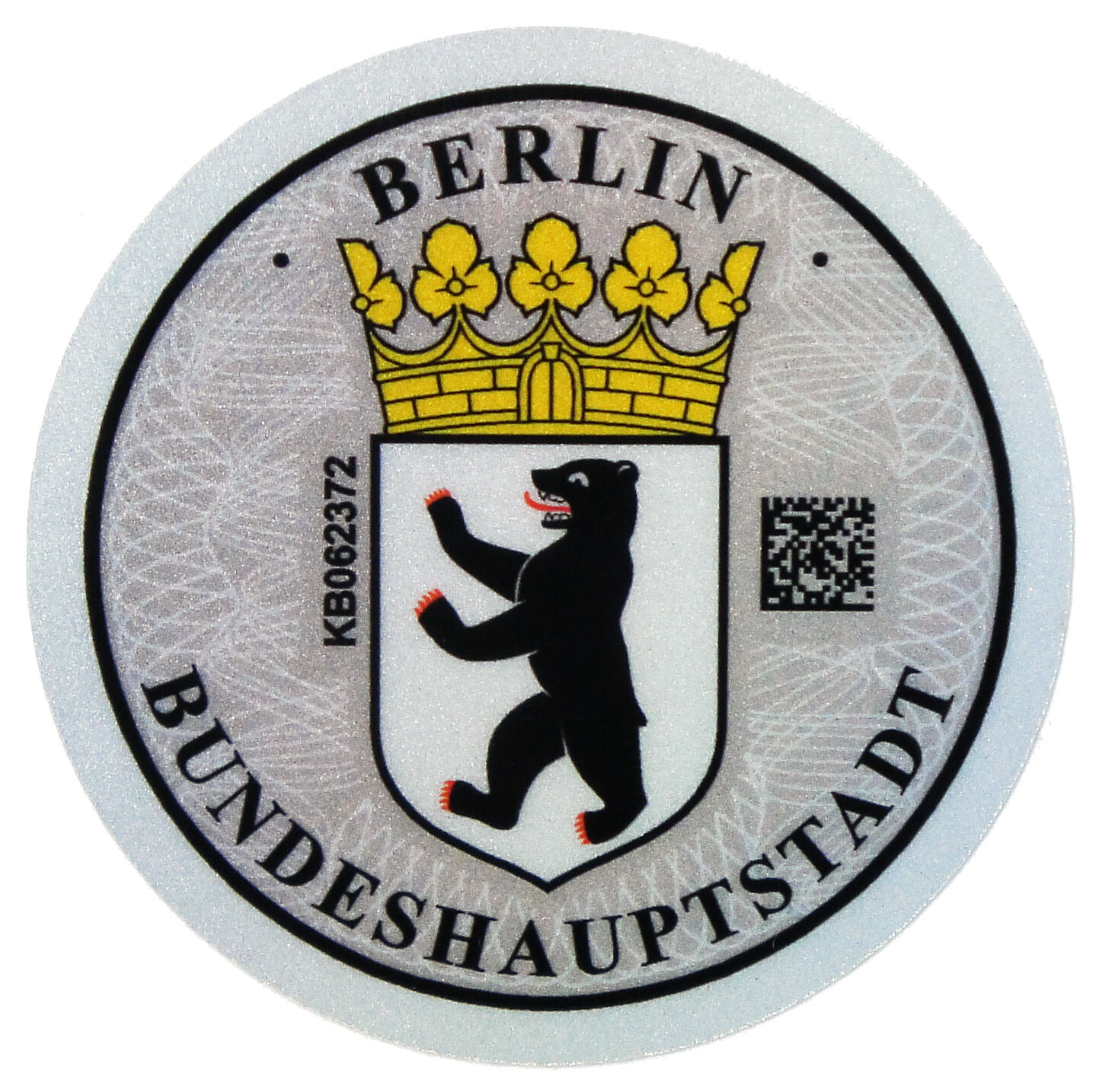 Berlin - German License Plate Registration Seal & Inspection Sticker Set