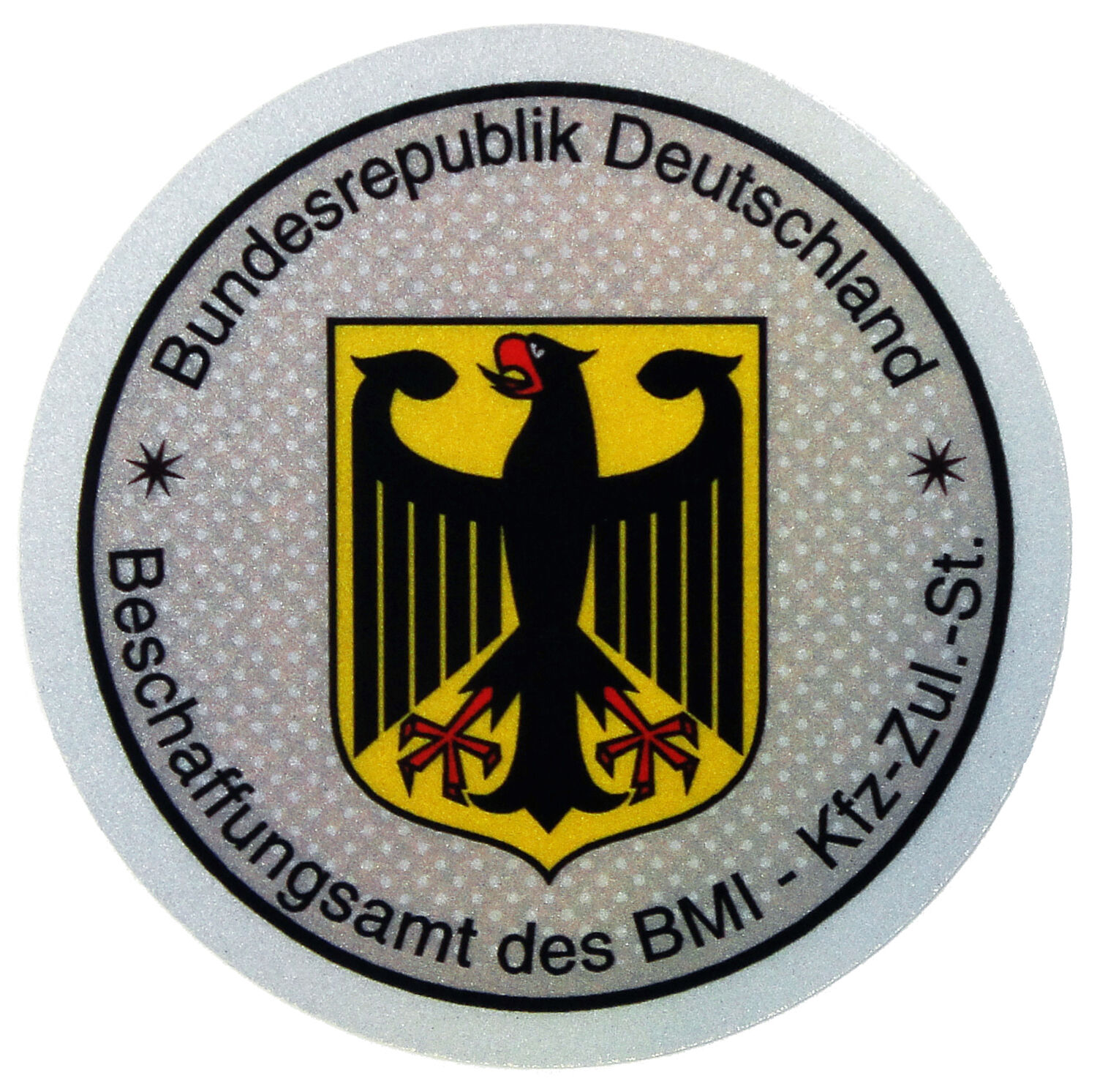 Police German License Plate Registration Seal & Inspection Sticker Set