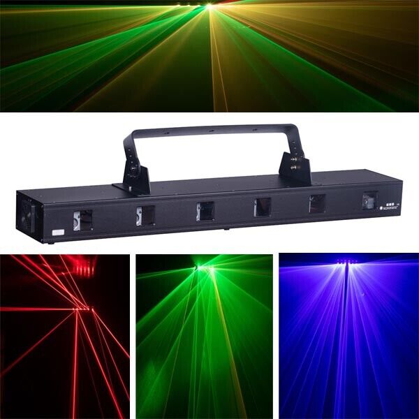 3w/6w 6 Lens Rgb Laser Light Nightclubs Xmas Home Party Stage Projector Lighting