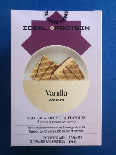 Ideal Protein Vanilla Flavoured Wafers - 7 Packets - Exp 4/30/22  Free Shipping!