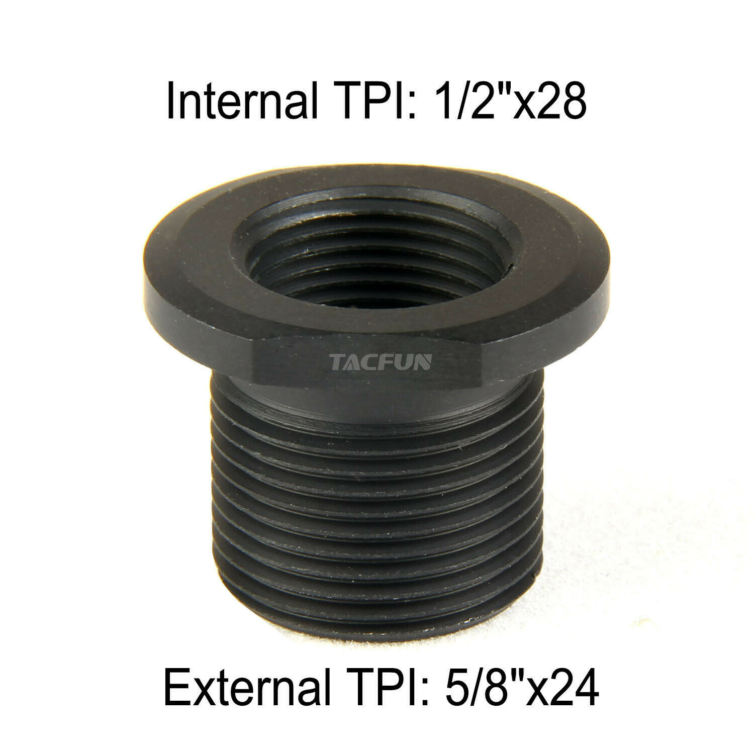 Steel Adapter Muzzle Thread Convert 1/2x28 Tpi To 5/8x24 Tpi + Crush Washer
