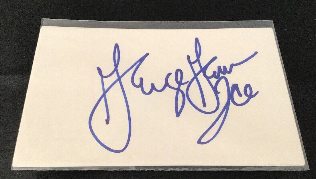 George Gervin Personally Autographed 3 X 5 Card W/proof!  "iceman"!!
