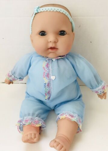 14” Vinyl Berenguer Lots To Love Chubby Baby Doll~ Blue Eyes Soft Plush Body
