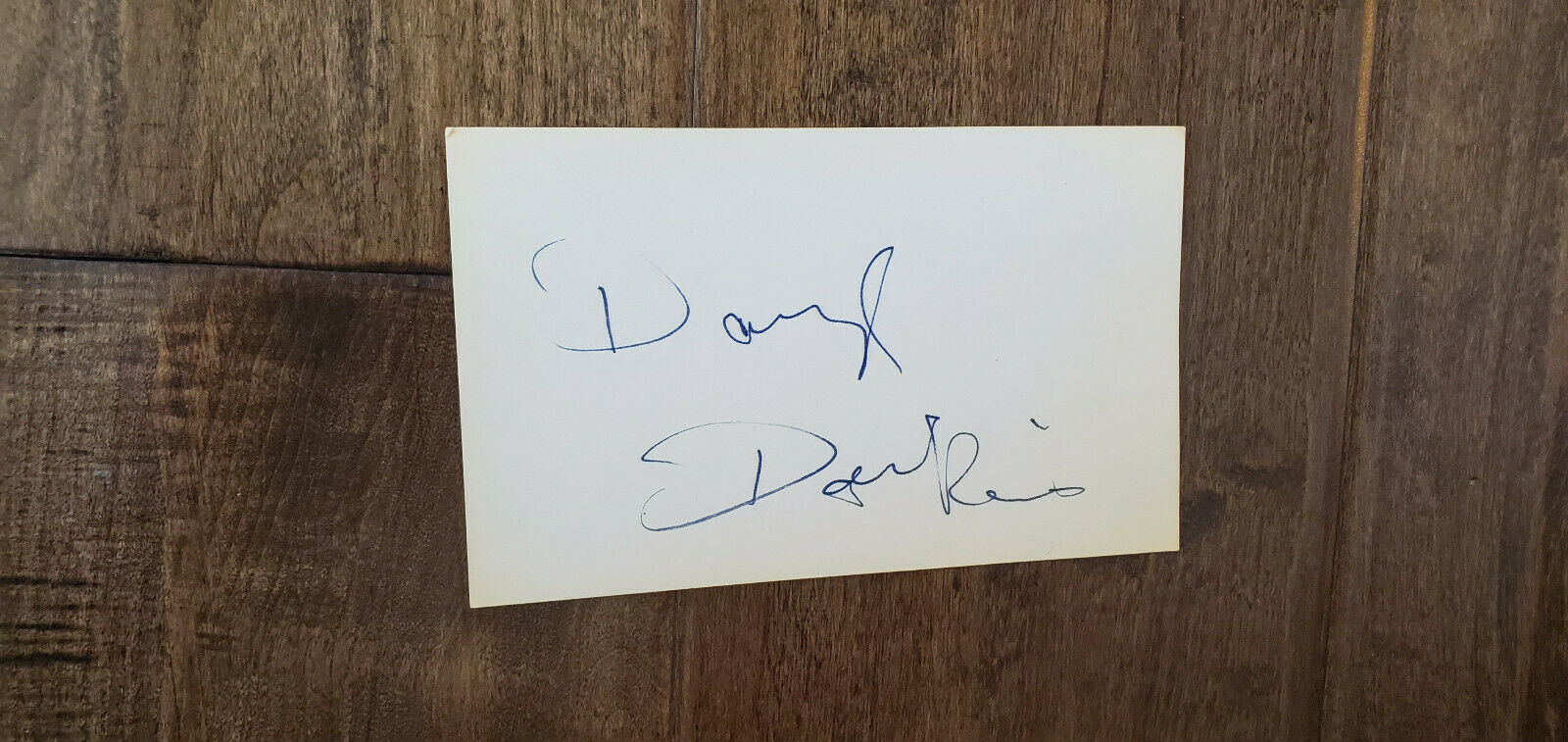 Darryl Dawkins Signed Auto 3x5 Index Card 76ers Nets Jazz Pistons Globetrotters