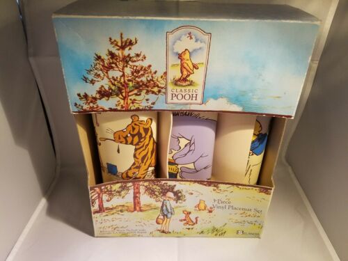 3 Piece Winnie The Pooh Placemat Set Breakfast Lunch And Dinner Pre-owned