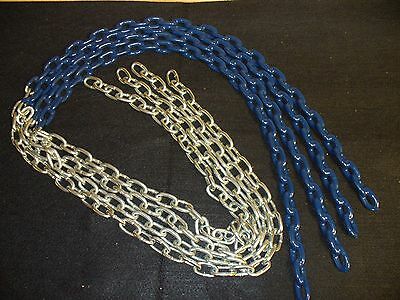 2 New Heavy Duty Pair Blue Swing Set Seat Chain 5 1/2 Ft Vynil Coated Playground