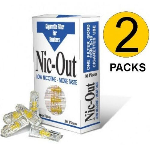2 Packs Nic-out Cigarette Filters - Quit Smoking Alternative (60 Filters)